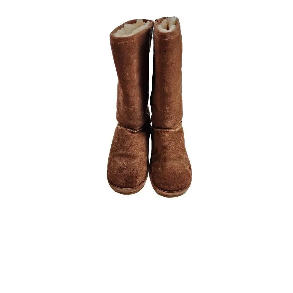 Bearpaw Women's Size 8 Tall Chestnut Shearling Boots